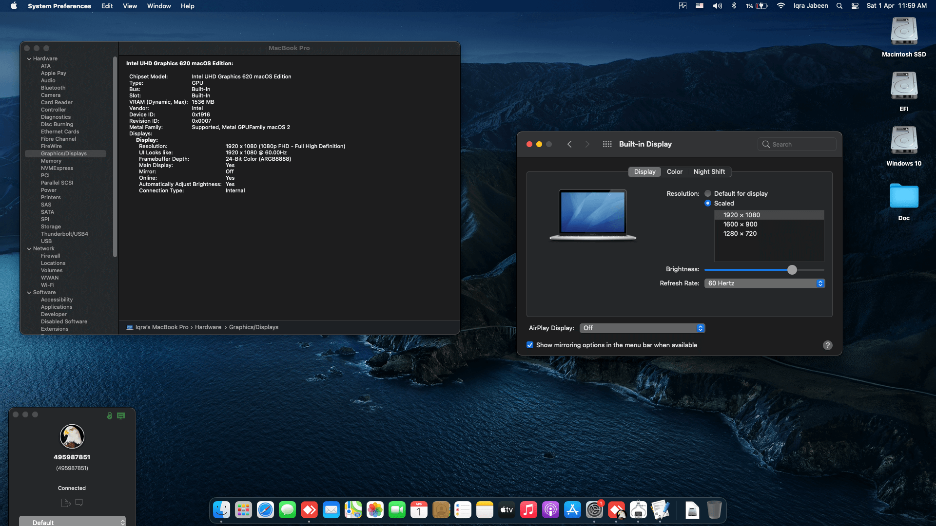 Dell Inspiron 13 5379 [KabyLake R   Intel HD 620 + I2C]   OpenCore 7